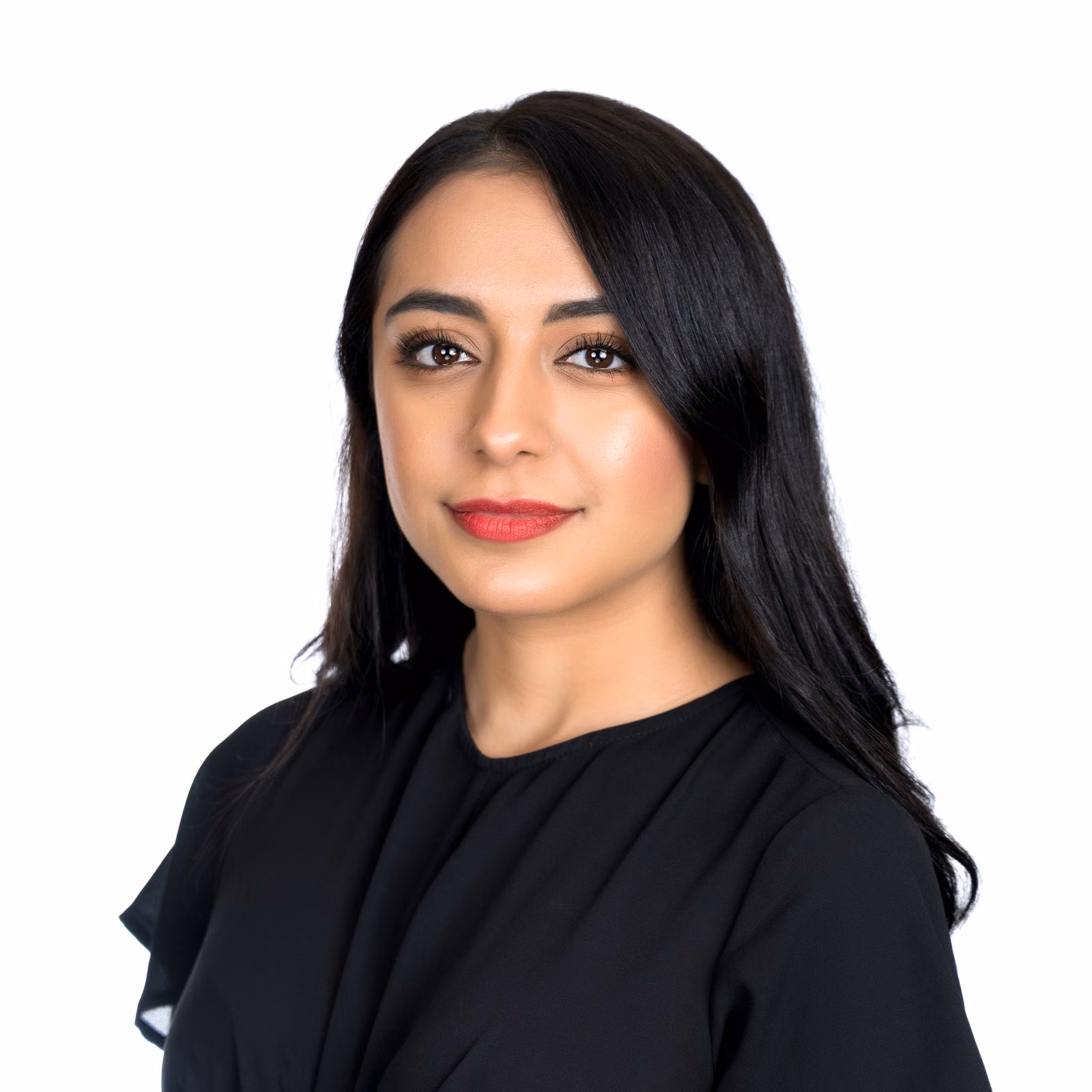 Corporate headshot example with studio lighting